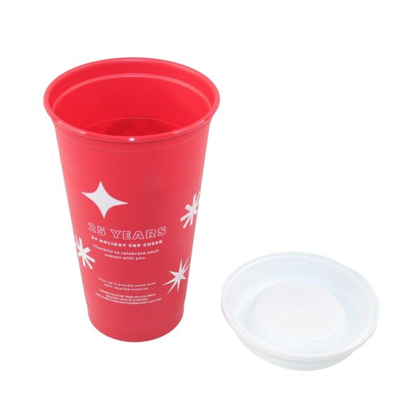 Brand New Red Cup Day 2022 Starbucks 25 Years of Holiday Tumbler 16 oz Reusable - Picture 7 of 9